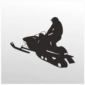 Resim Folyo Sticker Motorlu Kızak 70cm Uzunluk Siyah 