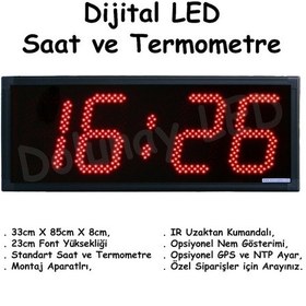 Resim Dijital Saat Termometre 23Cm Çok Renkli 
