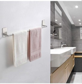 Resim Zift Unique Paslanmaz Çelik Yapışkanlı Havluluk - Havlu Askısı 45 CM Krom 