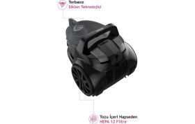 Resim Toz Torbasız Süpürge Al 615, Güçlü Temizlik ve Hafif Kullanım 