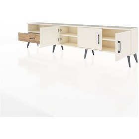 Resim Arges Tv Ünitesi 3 Raflı Tek Çekmeceli 3 Kapaklı 220x30x51 Aytaşı-aytaşı/çam Aytası/atlas Çam - Aytası 