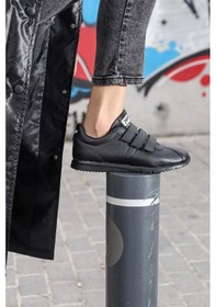 Resim Jump 26835 Siyah Kadın Cırtlı Sneaker Spor Ayakkabı Siyah 