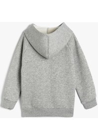 Resim Koton Erkek Çocuk Disney Batman Sweatshirt Lisanslı Uzun Kollu Şardonlu 001 Gri 