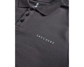 Resim Skechers M Polo Casual Comfort Long Sleeve Polo Erkek Gri Polo Yaka Tshirt S242198-003 