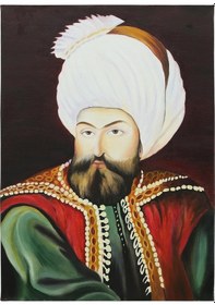 Resim E38 El İşçiliği Osman Gazi Yağı Boya Resim 70 50 Cm - 6128 