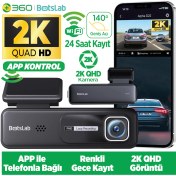 Resim 360 Botslab HK30 Pro 2K QHD WiFi 140° Geniş Açı Gece Görüşlü Akıllı Araç İçi Kamera 