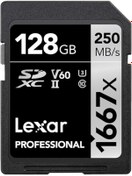 Resim Orqinel Lexar Professional 1667x SD Kart 128 GB, SDXC UHS-II Bellek Kartı, 250 MB/s'ye kadar Okuma, 120 MB/s 