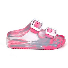 Resim Kız Çocuk Pembe Tokalı Ortopedik Rahat Günlük Plaj Terlik Pembe 