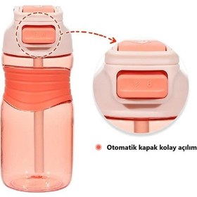 Resim Vagonlife 450ml Pipetli Tritan Su Matarası Sarı-Mavi-Turuncu VGN030 