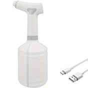 Resim Ayarlanabilir Nozul ile Elektrikli Sulama Kavanozu - USB Şarj Edilebilir Otomatik Sulama Sistemi, İç ve Dış Mekan Bitkileri için, Tek Elliyle Çalıştırma, Dayanıklı Plastik, Beyaz ve Yeşil, Bitki Sulama | Otomatik Sulama | USB Şarj Edilebilir Şişe 