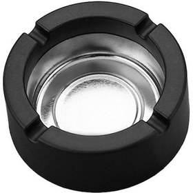 Resim Çelik 9 Cm Siyah Kafe Restaurant Lokanta Yuvarlak Kül Tablası Küllük Mt171sy 