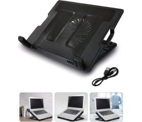 Resim Carnivalland Notebook Altlığı Tek Fanlı Laptop Soğutucu Cooling Pad Ledli 5 Kademeli Boyun Koruma Cooling Pad 