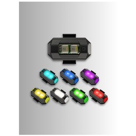 Resim Kablosuz Şarjlı Çakarlı Çok Modlu Mini Drone Ve Uçak Kanadı Led İkaz Ve Farkındalık Sağlar - 7 Renk Lamba Led - Araba Motosiklet Bisiklet 