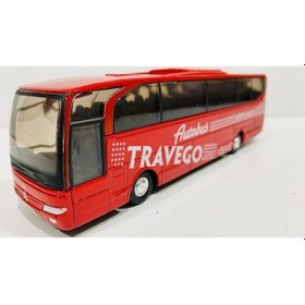Resim Mercedes Benz Travego Metal Otobüs Die Cast Kapı Açılır Orjinal 