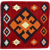 Resim HitDukkan Dekoratif Otantik Çift Taraflı Fermuarlı Kilim Şark Köşesi Minder Kılıfı (40cmx41cm) 
