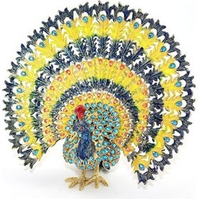 Resim Büro Ev Ofis Dekoru İçin Lüks Taşlı Tavuskuşu Modeli 