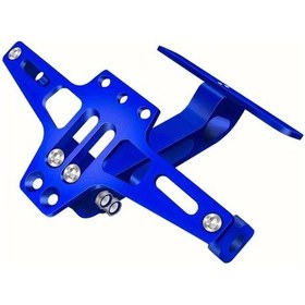 Resim Tongdashop Msx Boyutu İçin Cnc Alüminyum Balık Kılçığı Tasarımlı Mavi Ayarlanabilir Elektrikli Motosiklet Plaka Tutucu 
