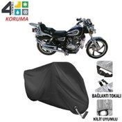 Resim Arora Ar 150A Motosiklet Brandası ( Kilit Uyumlu - Siyah 