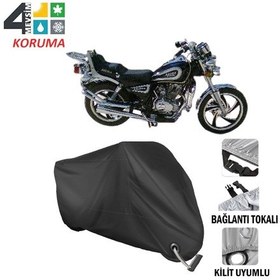 Resim Arora Ar 150A Motosiklet Brandası ( Kilit Uyumlu - Siyah 