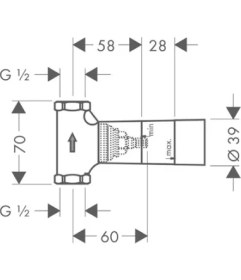 Resim Hansgrohe Taharet Vana Iç Set 40 lt/dk, Ankastre Valf 15974180 