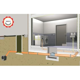 Resim Dallmer DN150lik atık pis su çekvalfi - kanalizasyon rögar foseptik lağım geri tepme ve bodrum su baskını geri basma önleyici çekvalf, fare kemirmesine dayanıklı cekvalf çelik klapeli çalpara cekvalfi 