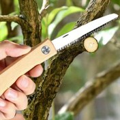 Resim 1 adet Mini Katlanabilir El Testeresi Ahşap Saplı - Bahçe ve Bahçe için Taşınabilir Bel Budama Testeresi, Dal ve Meyve Ağacı Budama için İdeal, Temel Bahçe Aracı, Bahçe Testeresi 