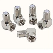 Resim Derwell F Konnektör L Fiş 90 Derece Çevirici Anten Kablosu Için F Connektör Rg6 Rg5 ( 5 Adet ) 