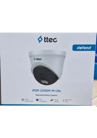 Resim Ttec Ipdp-2330m-m-lite 2mp 2.8mm Sabit Lensli Ir Ip Dome Kamera 