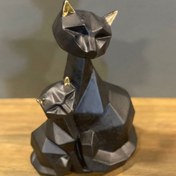 Resim Casa Dora Dekoratif Yavrulu Kedi Biblo - Siyah - 17x10x26 cm 