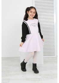 Resim Toontoy Kız Çocuk Garni Detaylı Baskılı Elbise Pembe 
