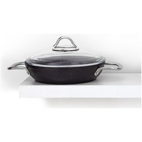 Resim Bonera Pro Plus Güveç 18 Cm Kapaklı Omlet Tava Siyah 