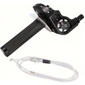 Resim Oldfriend Siyah 22mm Cnc Alüminyum Motor Gaz Kumanda Kolü - Klx Cr Crf Exc Xr Ttr Cb Ssr Atv Dirt Pit Bisikletler İçin Universal 
