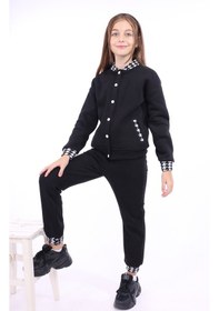 Resim Toontoy Kids Toontoy Kız Çocuk Kolej Eşofman Takım Siyah 