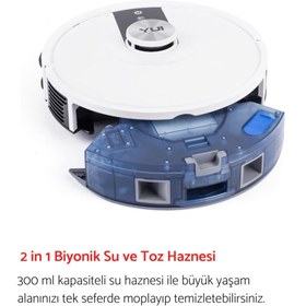 Resim Yui S7 Plus Akıllı Çöp Istasyonlu Robot Vacuum & Mop Süpürge Beyaz(YUI TÜRKİYE GARANTİLİ) 