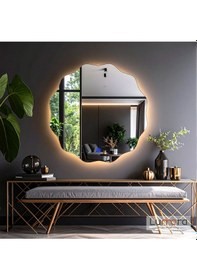 Resim Cirelia Günışığı Lazer Kumlamalı Lavabo & Banyo Aynası Dokunmatik Sensörlü 90 X 90 