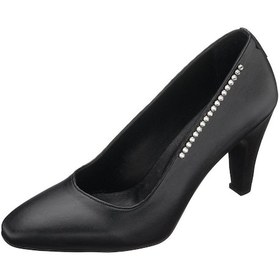 Resim 45-46-47-48-49-50 Numara Ays7986 Siyah Deri Topuklu Özel Seri Kadın Stiletto Siyah Deri 