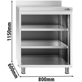 Resim Paslanmaz Çelik Bar - Çalışma Tezgahı - 4 Raflı - 800x600 mm 