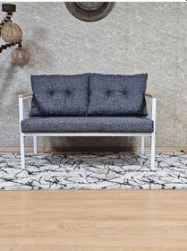 Resim İkili Beyaz Boyalı Bahçe - Balkon - Mutfak Çay Seti Takımı Bahçe Çok Renkli 