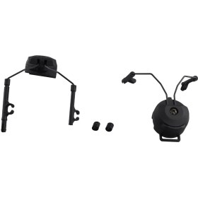 Resim Quueppty Pikap Kulaklıkları Ray Braketi Çok Açılı Ayarlanabilir Flip Kulak Bardakları Sabit Braket Kask Aksesuarları Siyah (Yurt Dışından) 