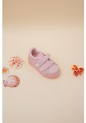 Resim Aymeravm - Pudra Yanı Beyaz Şeritli Bebe Ayakkabı - Mia080601Bga Pudra 