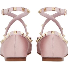 Resim Valentino Garavani Rockstud Balerin Düz Ayakkabı - 3 