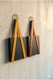 Resim Furminator Deri Duvar Dekoru Gazetelik Dergilik Kitap Asacağı 2 Adet Birden 