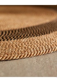 Resim Madame Coco Alsace Yuvarlak Kilim 120 CM Naturel - Siyah 