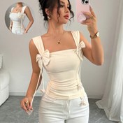 Resim Kadınlar için Şık 3D Çiçek Aplike Kolsuz Üst - İlkbahar Yaz Sonbahar İçin Hafif Makinede Yıkanabilir Yelek, Günlükten Resmi Giyimlere Uygun, Mevsimsel Moda, Dekoratif Çiçek Tasarımı, Kaliteli Kumaş Yapısı, Dayanıklı Malzeme, Trend Kıyafetler 