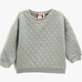 Resim Erkek Bebek Basic Sweatshirt Bisiklet Yaka 