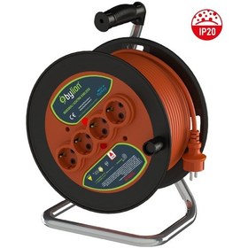 Resim Bylion PMK-50325-F 3x2,5 40mt Kablolu Plastik Seyyar Kablo Makarası 