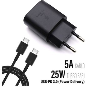 Resim Samsung Galaxy A74 Uyumlu Şarj Aleti 25w Hızlı - Type-c 5a 25w Hızlı Şarj Kablo 