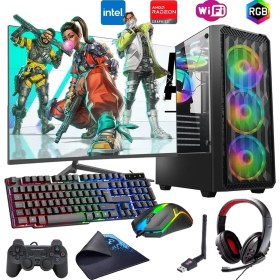 Resim Rogame I7 14700F 16GB Ddr4 1tb M2 8gb RX580 27" 165Hz Monitörlü Oyun Bilgisayarı (Gaming Set) 
