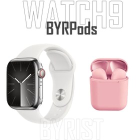 Resim Byrist T700S 1.80" Ekran BT 5.2 Bildirim/Çağrı Destekli Watch 9 Akıllı Saat + Byrpods12 Bluetooth Kulaklık 