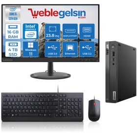 Resim Lenovo Thinkcentre Neo 50Q Gen 4 Intel Core I5-13420H 16GB 4TB SSD 23.8 Inç Monitör Windows 11 Home Mini Bilgisayar M12LN006KTRH04 
